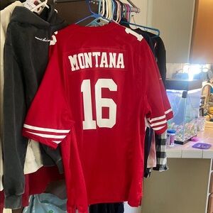 Nike Red and White Sports Jersey